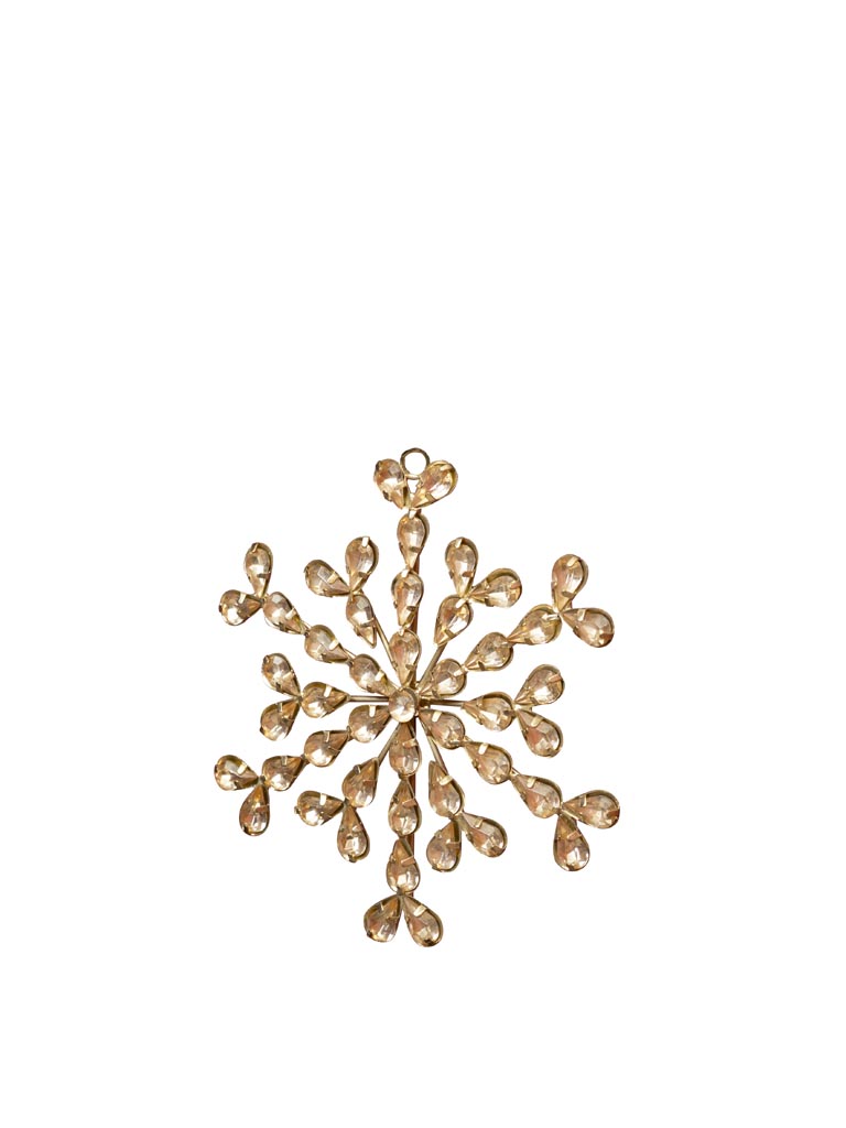 Hanging snowflake champagne color - 2