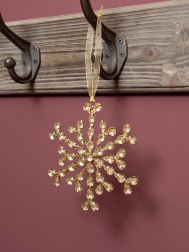 Hanging snowflake champagne color