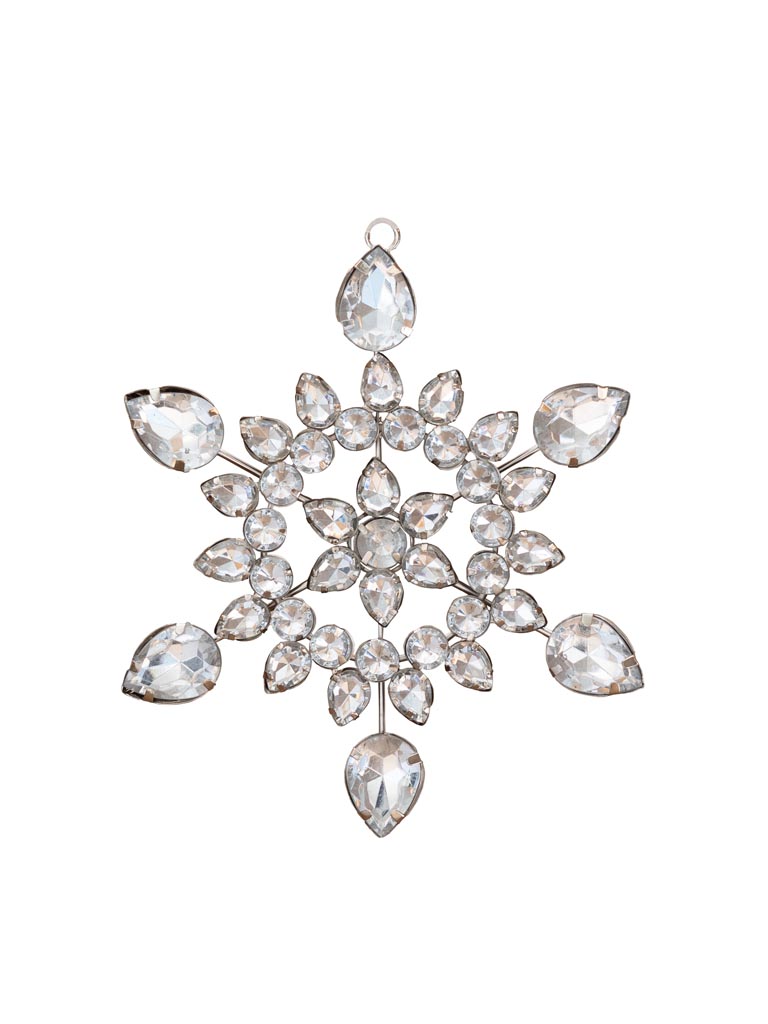 Silver jewelled snowflake - 2