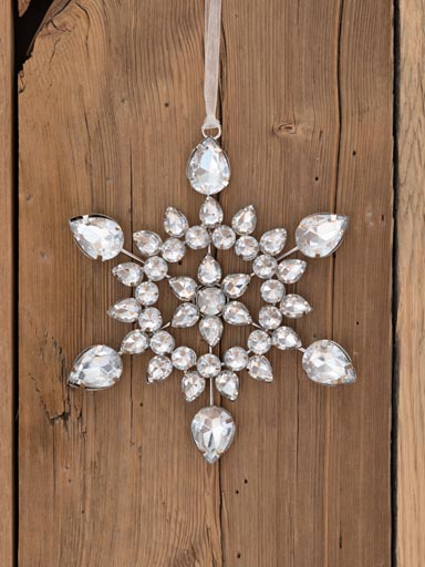 Silver jewelled snowflake