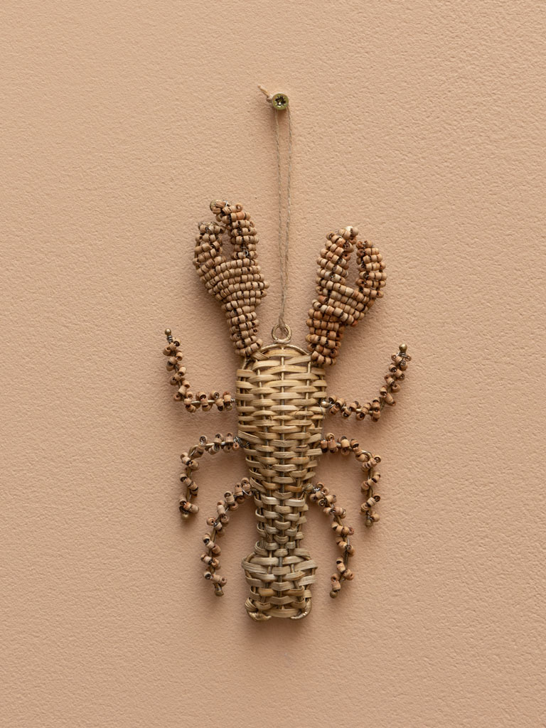 Small wooden beads lobster - 1