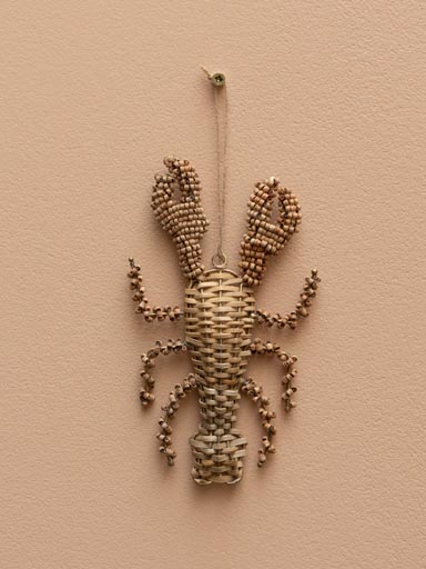 Small wooden beads lobster