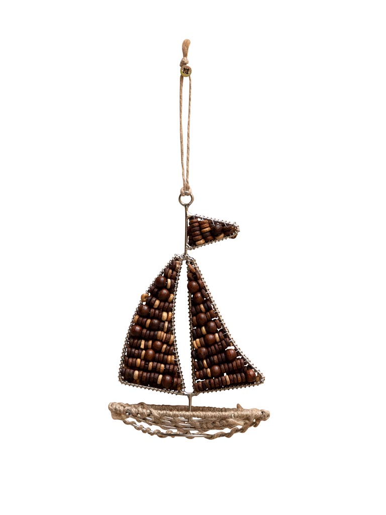 Small wooden beads ship - 2