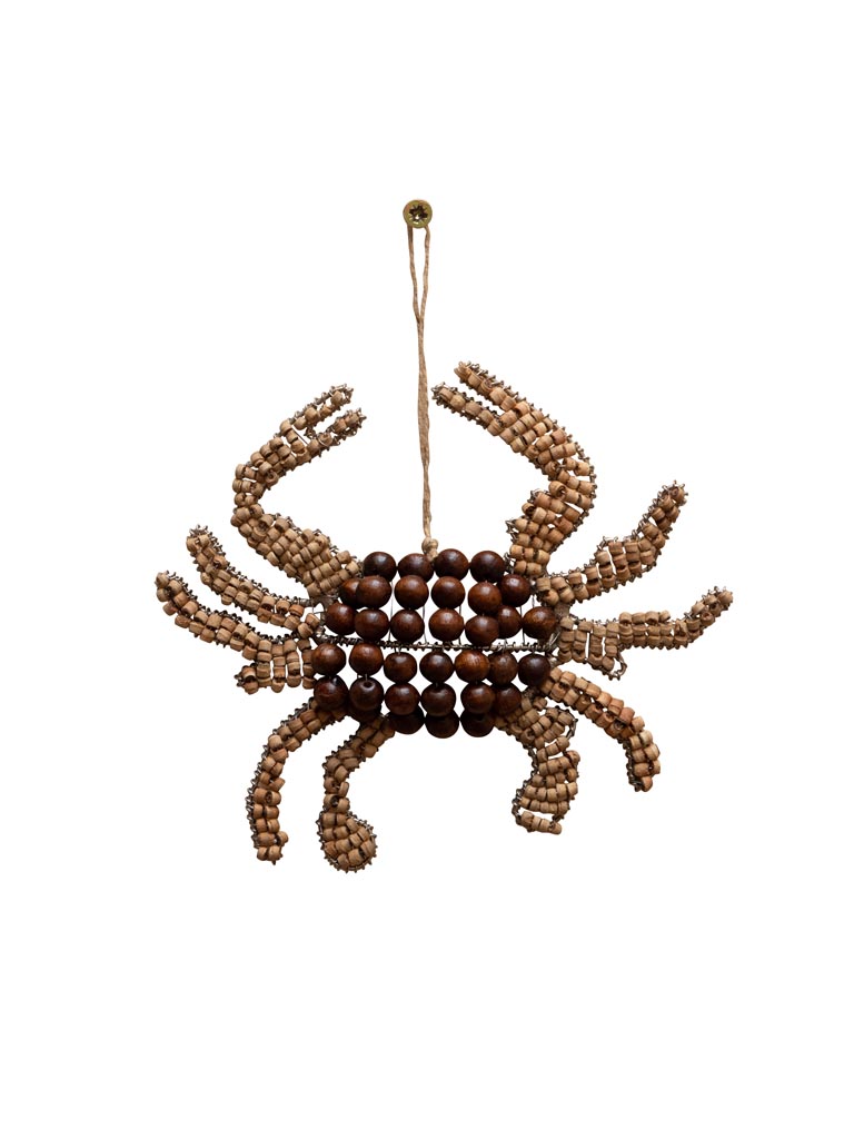 Small wooden beads crab - 2
