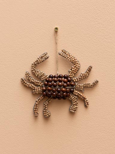 Small wooden beads crab