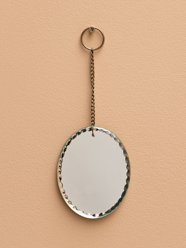 Small hanging oval mirror - 1