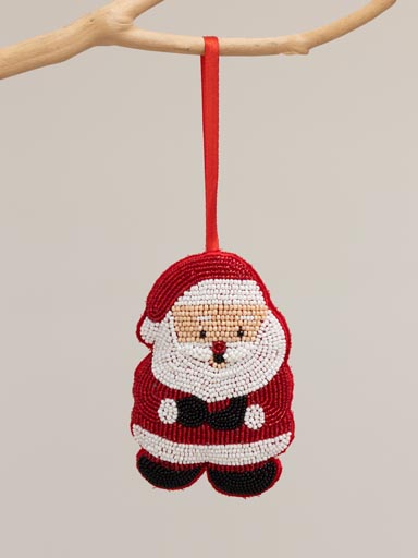 Suspension père noël en perles