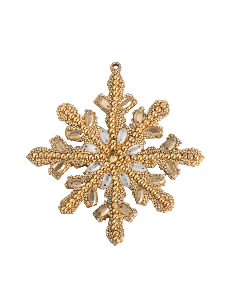 Hanging golden lace snowflake - 2