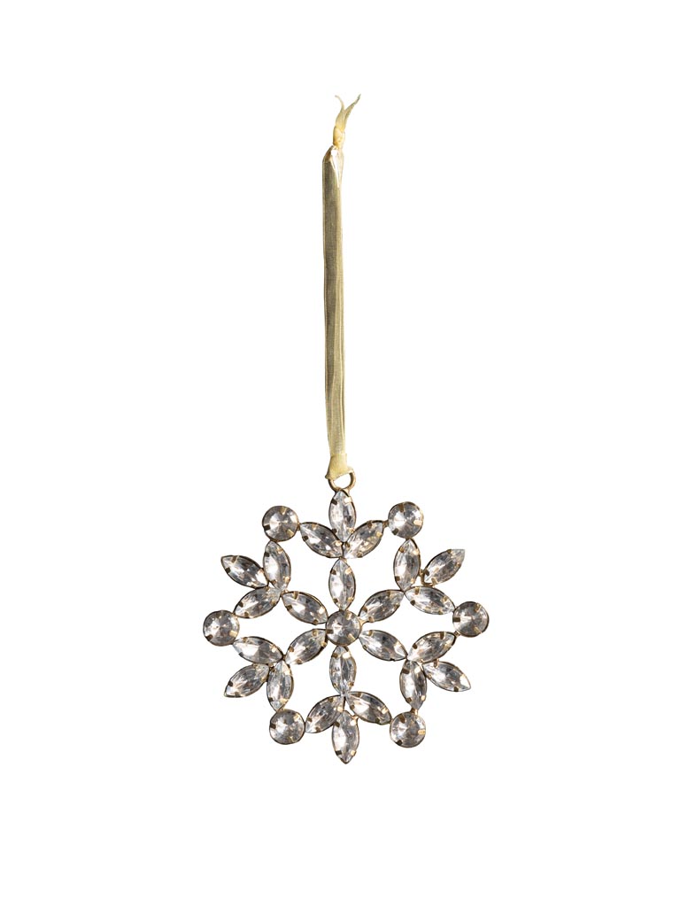 Hanging flowery snowflake silver - 2