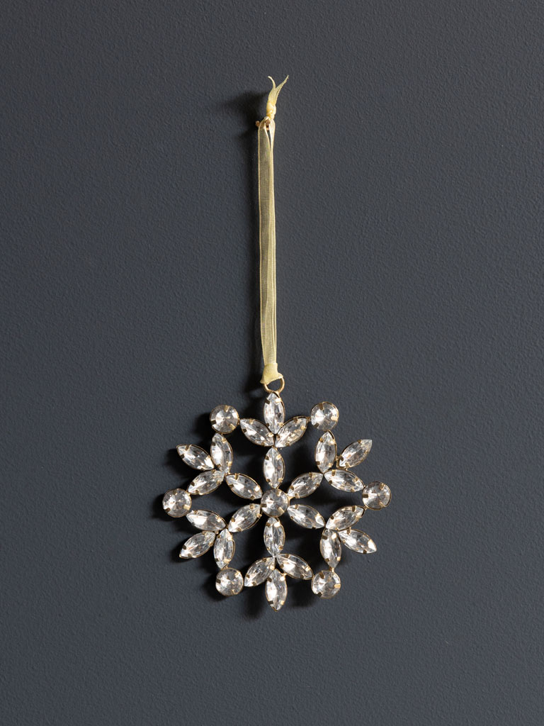 Hanging flowery snowflake silver - 1