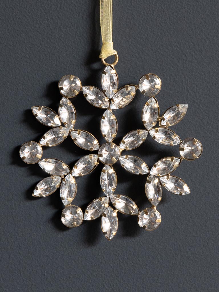 Hanging flowery snowflake silver - 3