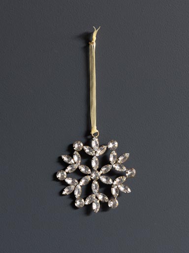 Hanging flowery snowflake silver