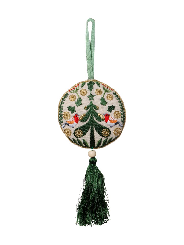 Hanging hand embroidered Forest - 2