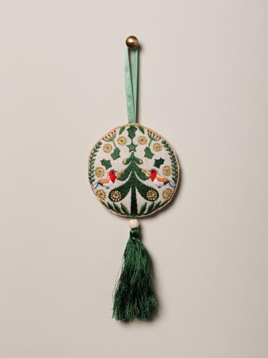 Hanging hand embroidered Forest