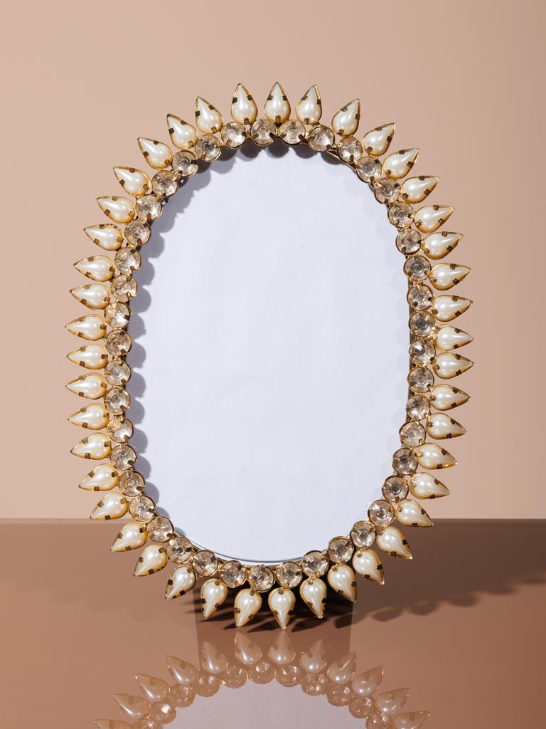 Oval photo frame with tassels (10x15) - 5