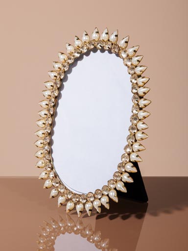 Oval photo frame with tassels (10x15)