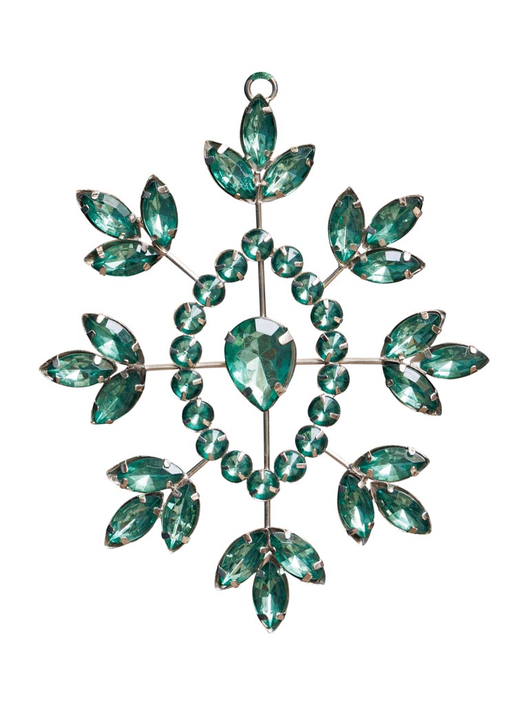 Hanging green stones Snowflake - 2