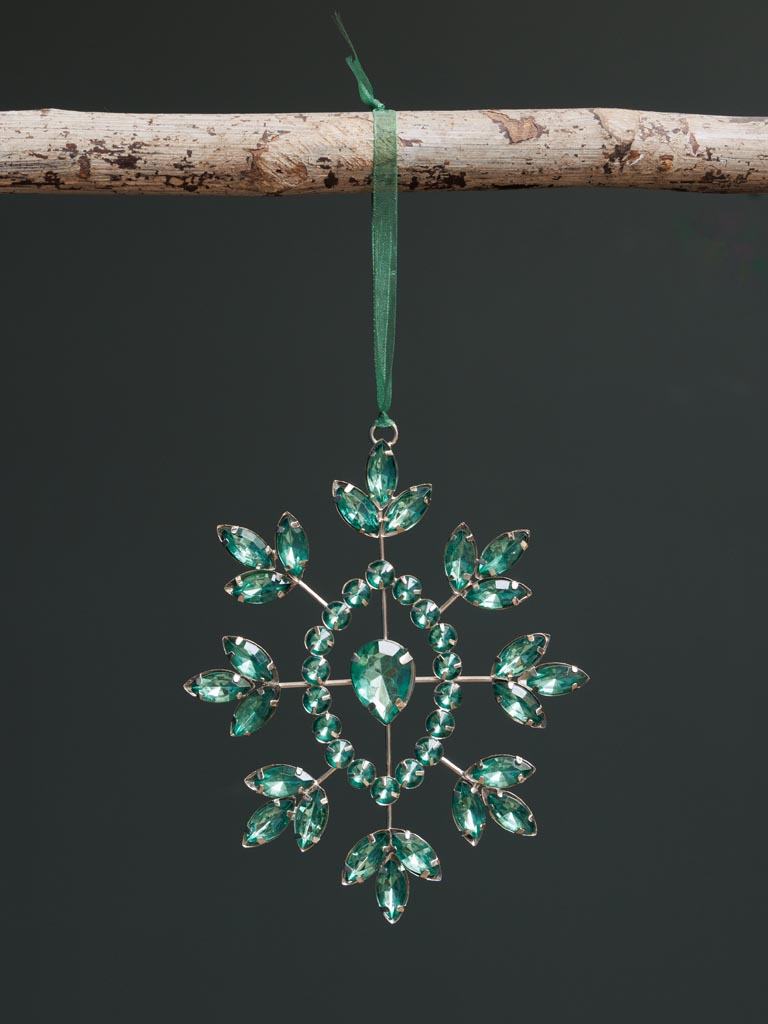 Hanging green stones Snowflake - 1