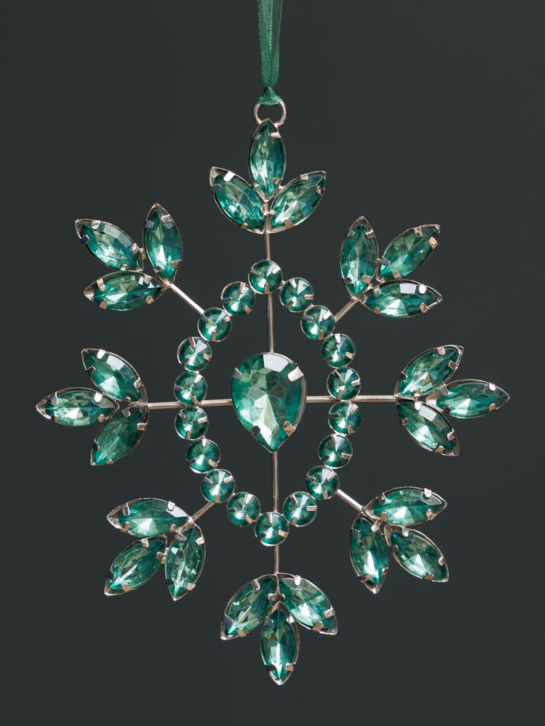 Hanging green stones Snowflake - 3