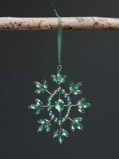 Hanging green stones Snowflake