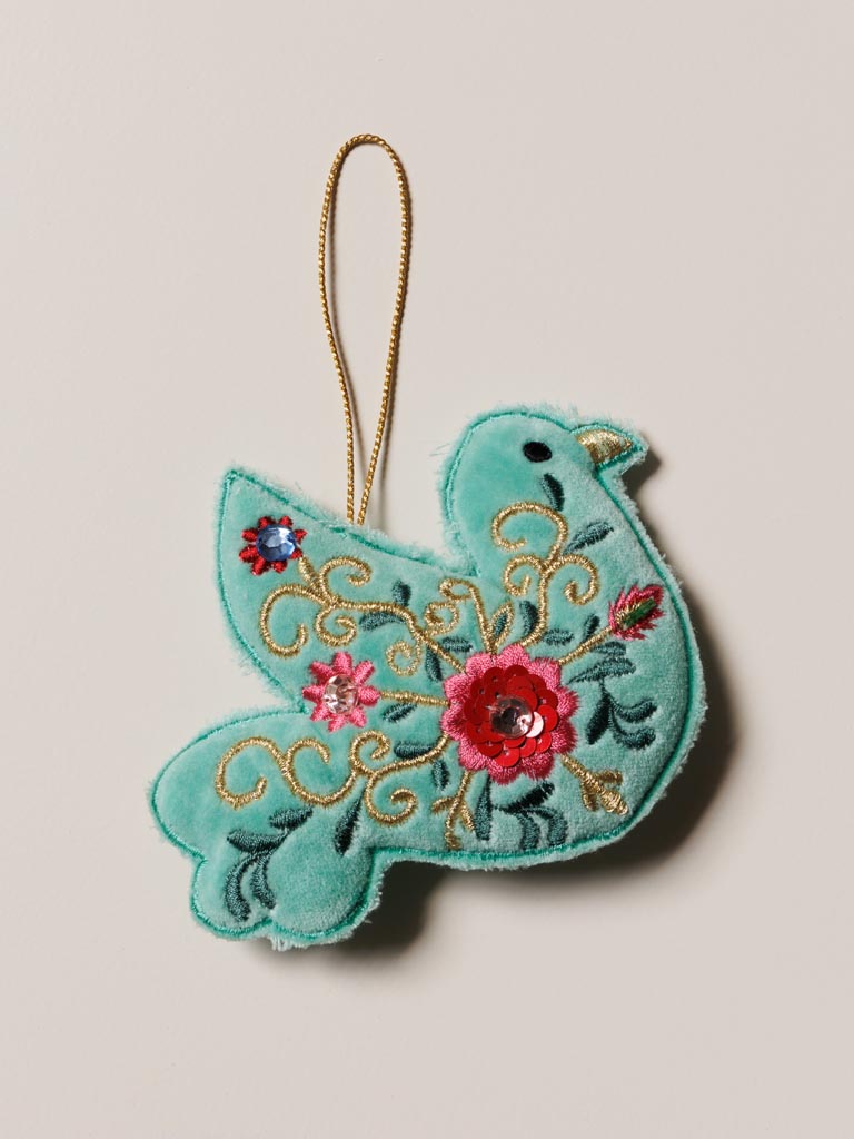 Hanging green bohemian bird - 3