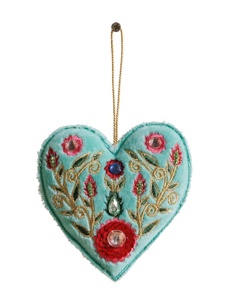 Hanging turquoise bohemian heart - 2
