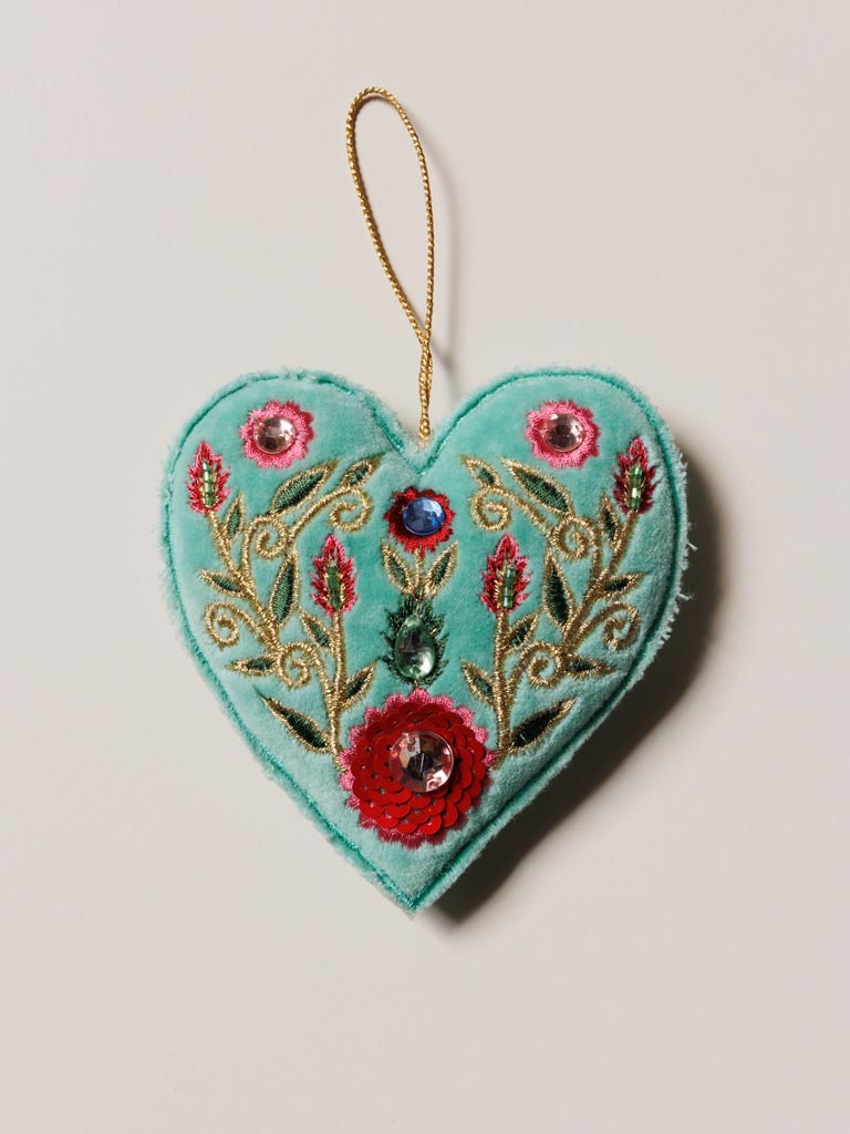 Hanging turquoise bohemian heart - 4