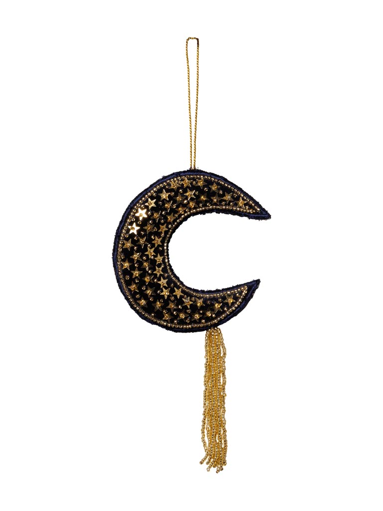 Hanging hand embroidered Crescent - 2