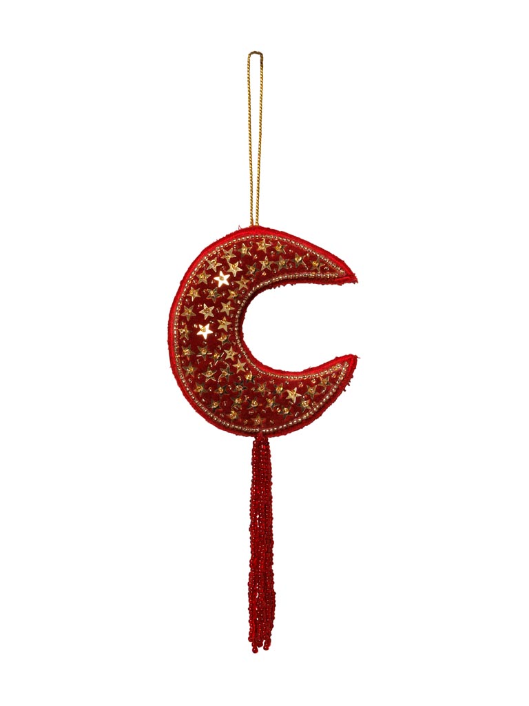 Hanging hand embroidered Red Crescent - 2