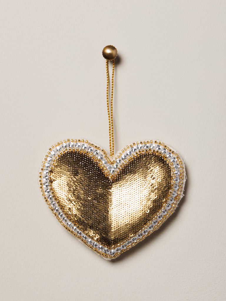 Hanging hand embroidered Copper - 1