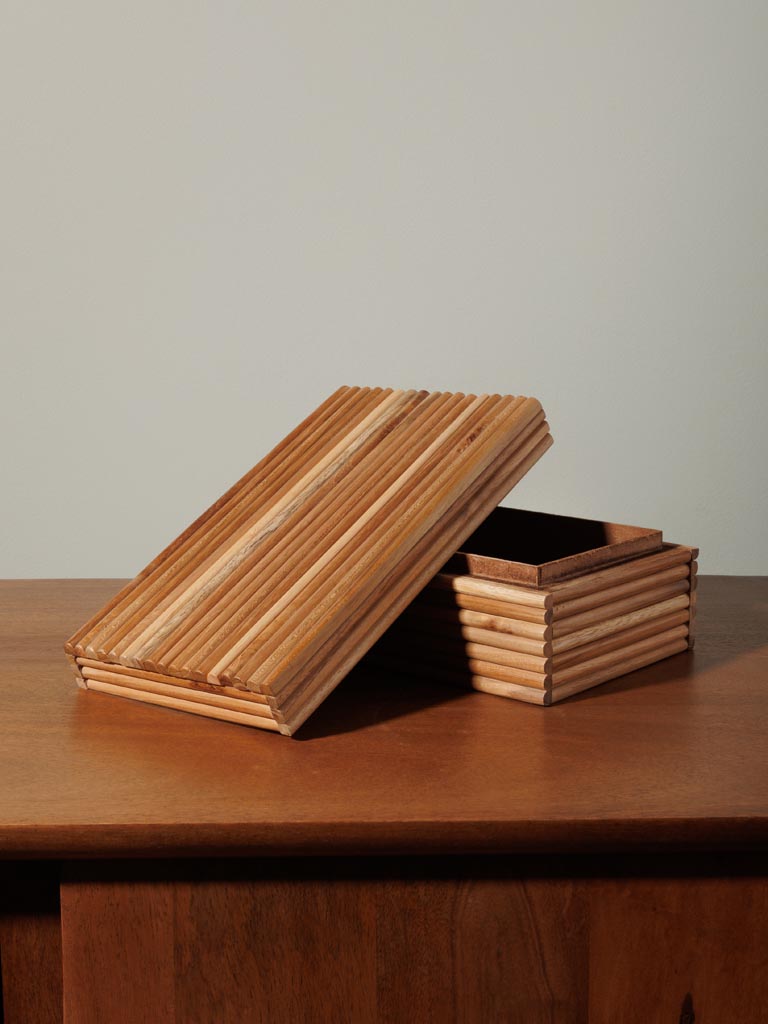 Wooden sticks box Sage - 5