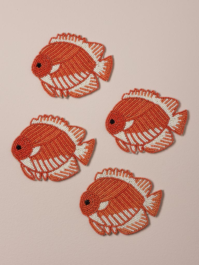 S/4 sous-verres poissons rouges - 1