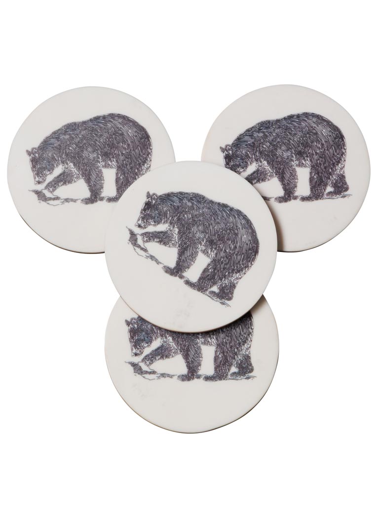 S/4 coasters with bear - 2