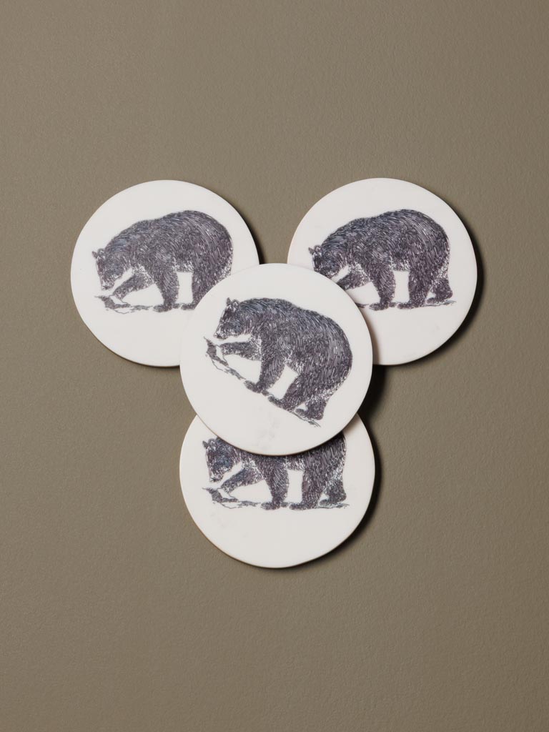S/4 coasters with bear - 1