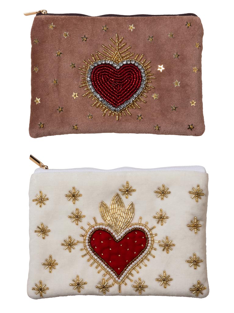 S/2 embroidered Ex-voto pouches - 2