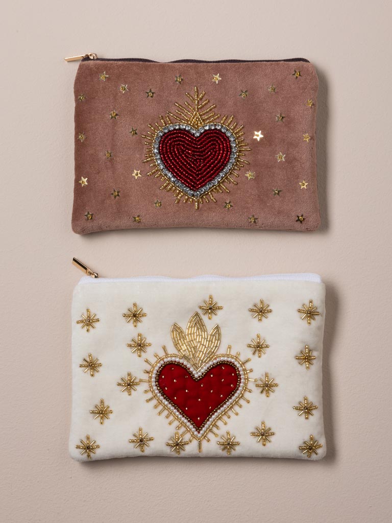 S/2 embroidered Ex-voto pouches - 1
