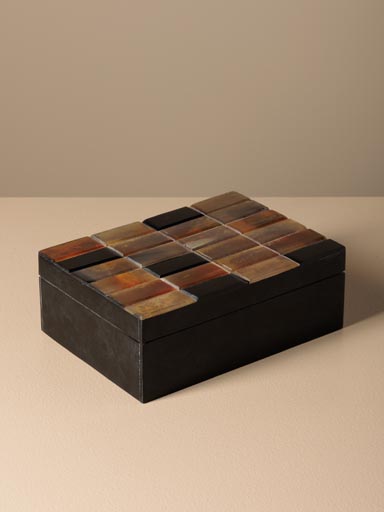 Black horn chips and resin box Zoran