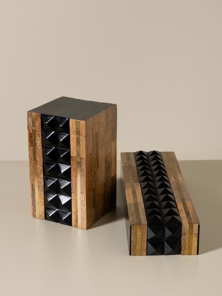 Boîte allongée pointes noires Massif - 6