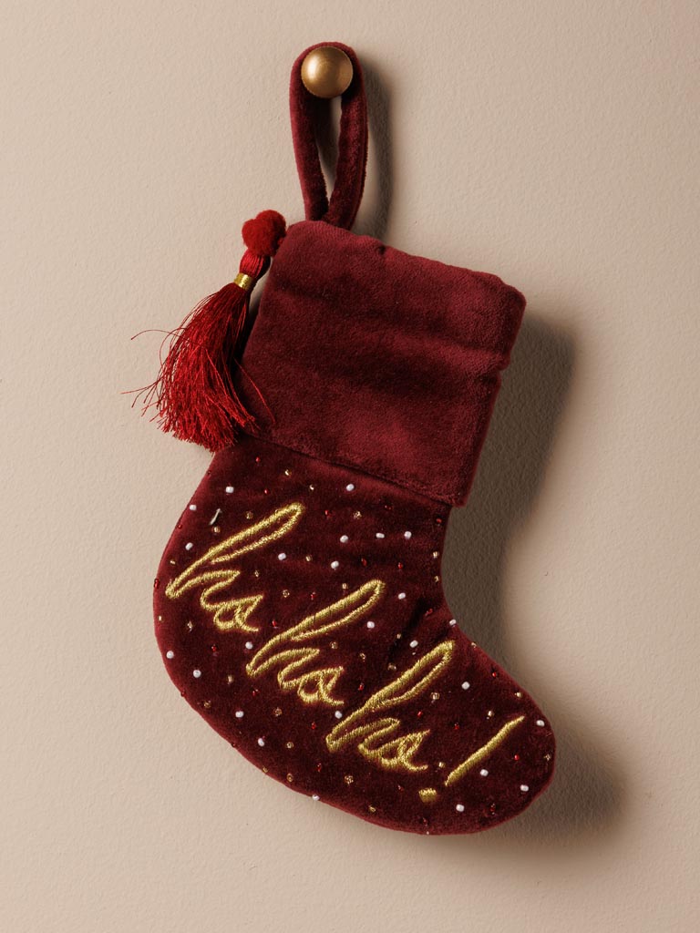 S/2 petites chaussettes de Noël en velours - 3