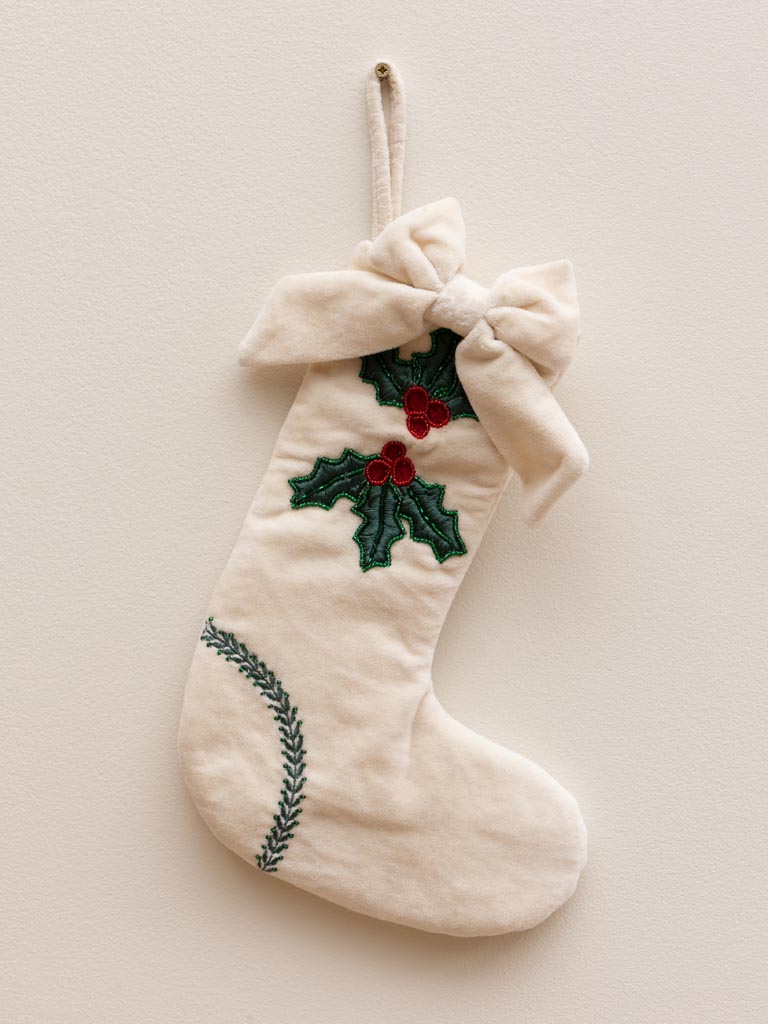 S/3 chaussettes de Noël verte, rouge et beige - 6