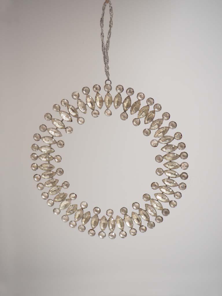 Hanging diamonds wreath ornament - 1