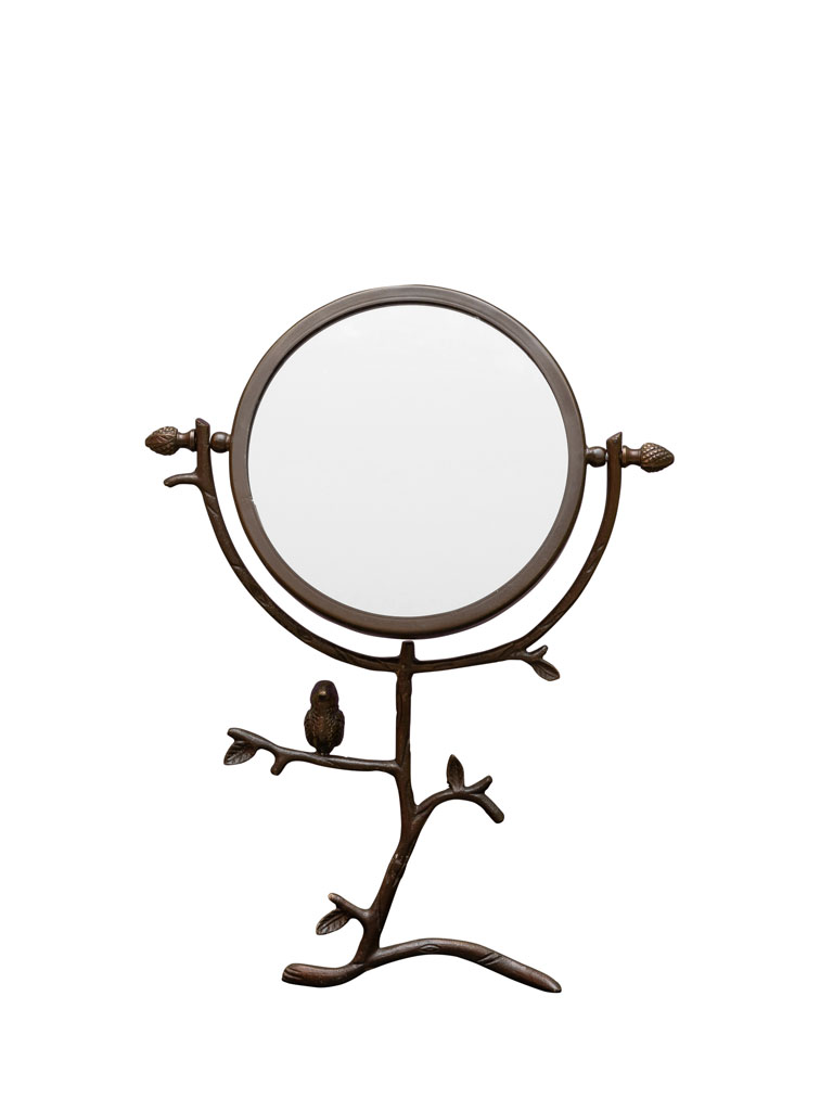 Round mirror Birdie on stand - 2