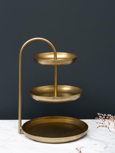 Cake stand brass patina