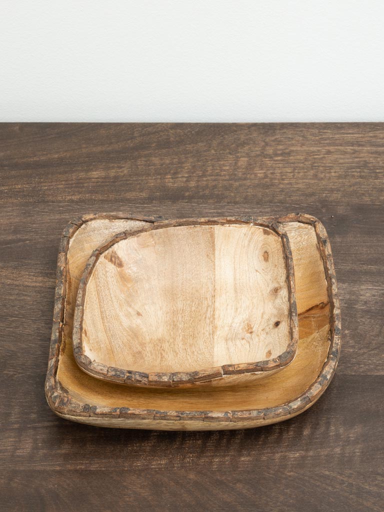 S/2 trinket trays bark - 3