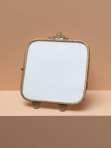Photo frame with golden garland edge