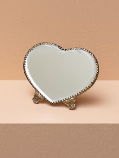 Heart table mirror