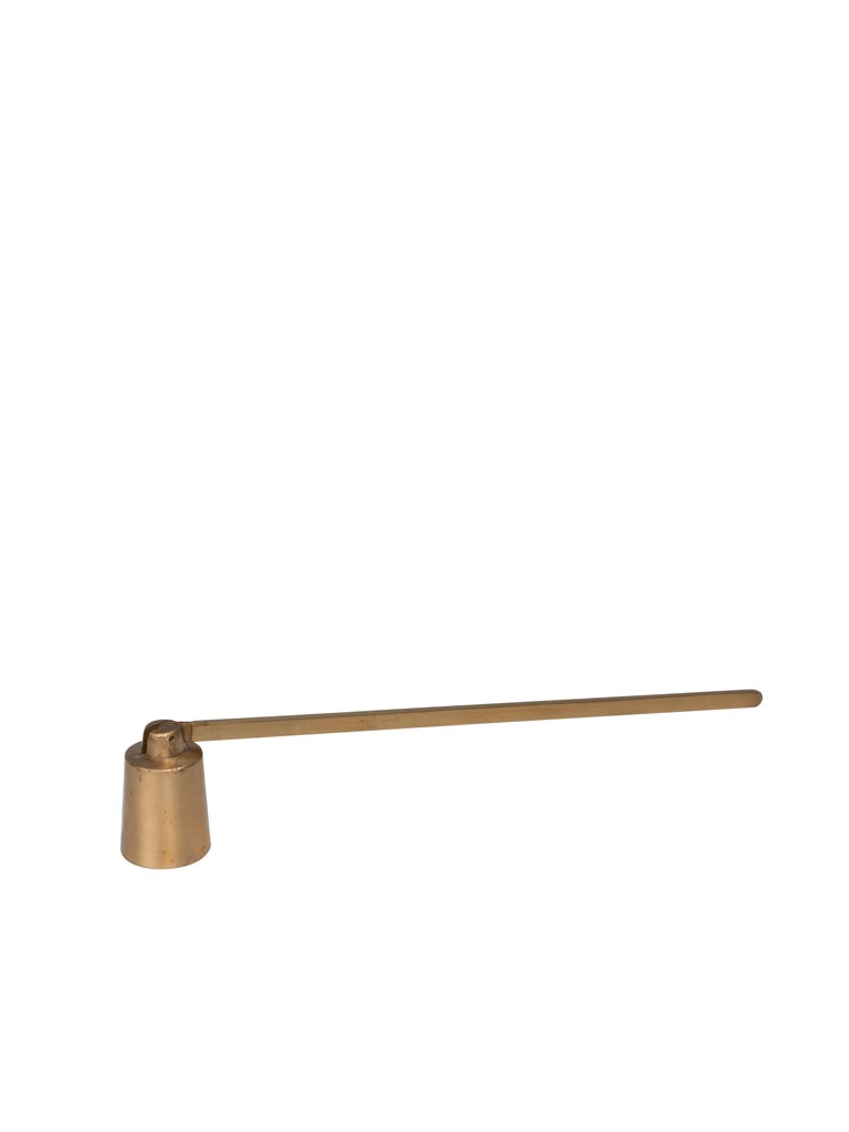 Candle snuffer brass patina square handle - 2