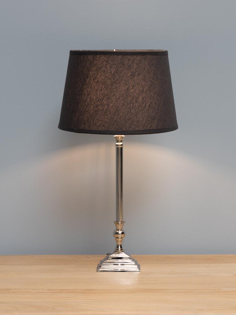 Table lamp silver rectangular Fine (Paralume incluso) - 3
