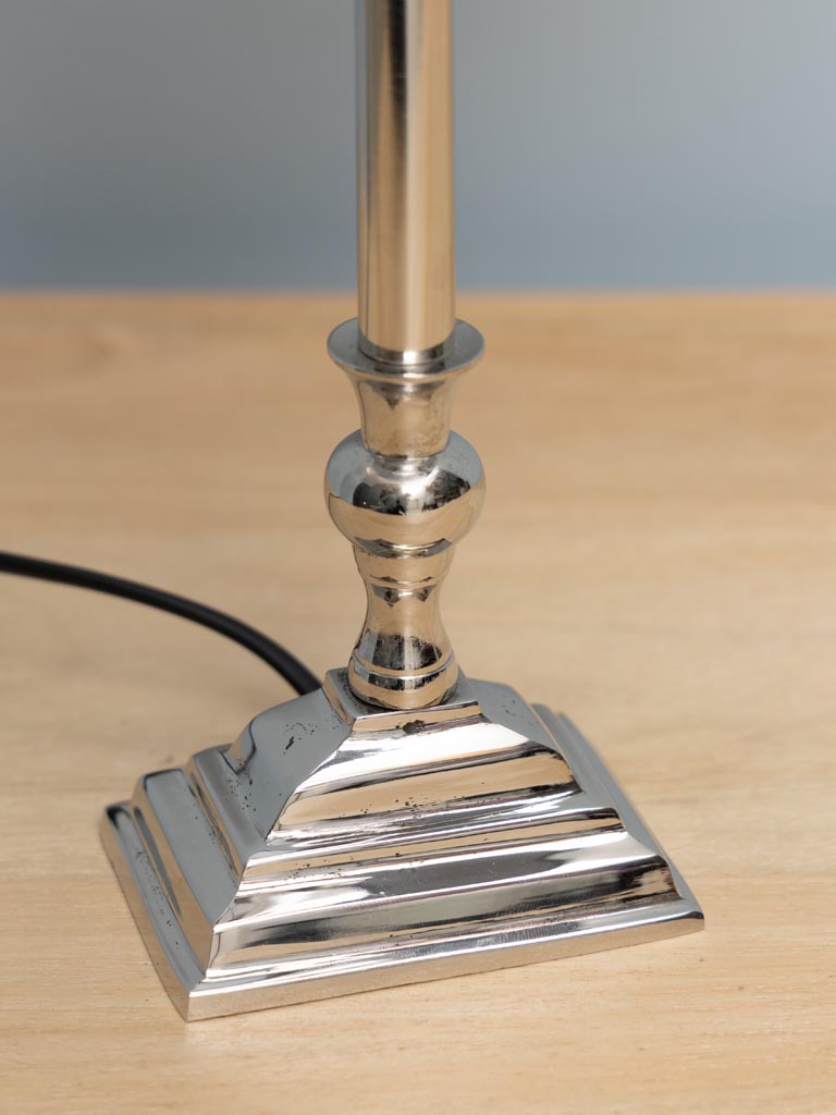 Table lamp silver rectangular Fine (Paralume incluso) - 4