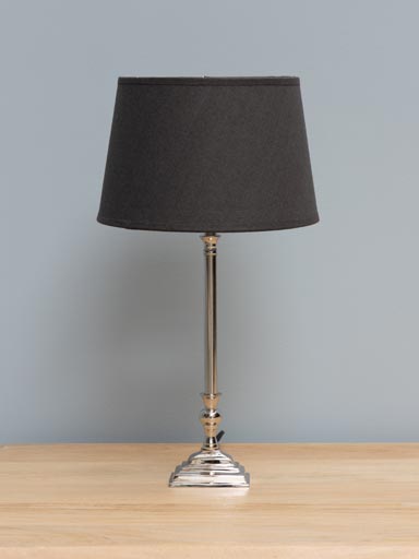 Lamp rect base nickel patina (25) classic shade (Lampshade included)